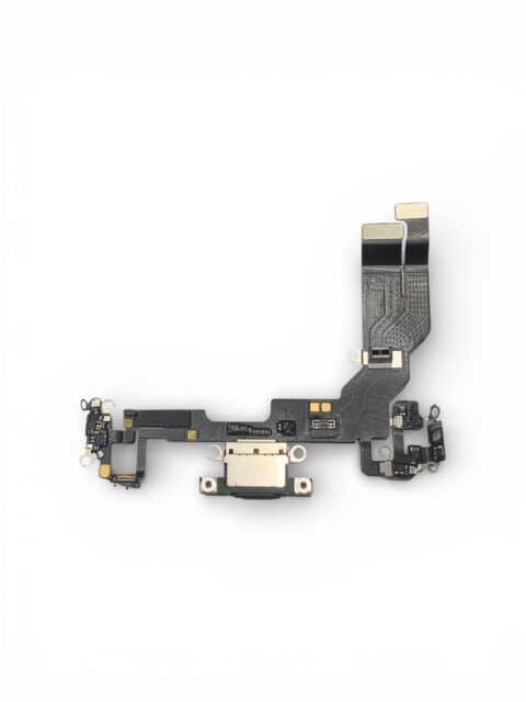 Шлейф с разъемом зарядки и микрофоном для iPhone 16E (Black) Оригинал (Разбор)