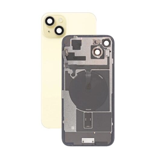 Задняя крышка для iPhone 15 Plus (Желтая) без шлейфа Б/З Оригинал (с разбора)