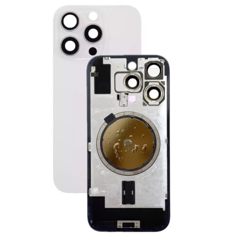 Задняя крышка для iPhone 16 Pro (Белая) без шлейфа Б/З Оригинал (с разбора)