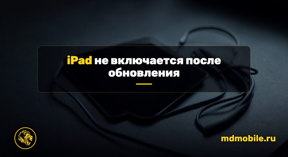iPad не включается после обновления - ремонт в сервисном центре Md Service