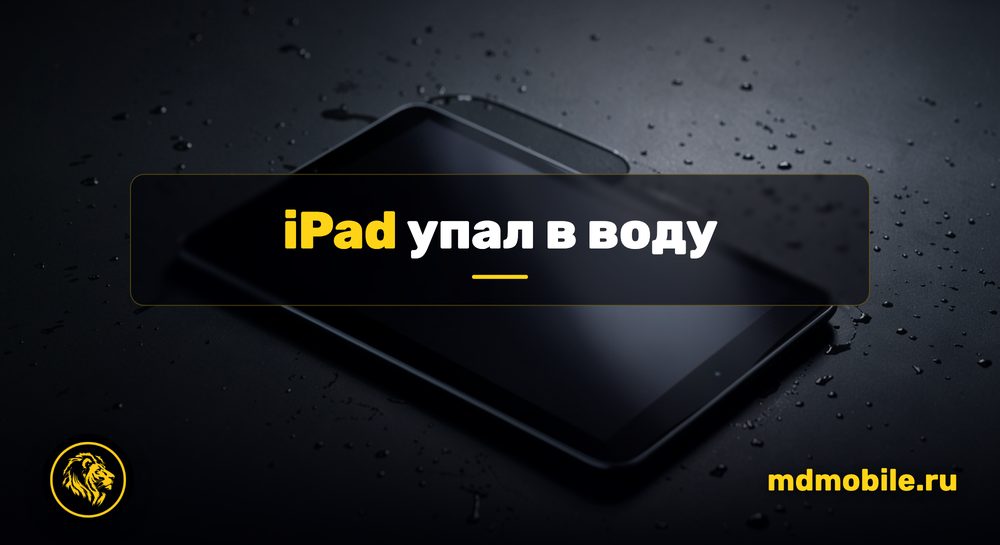 iPad упал в воду - ремонт в сервисном центре Md Service